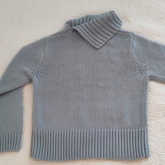Norton McNaughton Petites Cable Knit Side Slit Turtleneck Sweater/ Size PM - Picture 5 of 9